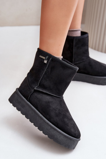 Alto Stivali da neve Femminile con una piattaforma Big Star OO274898 colore nero