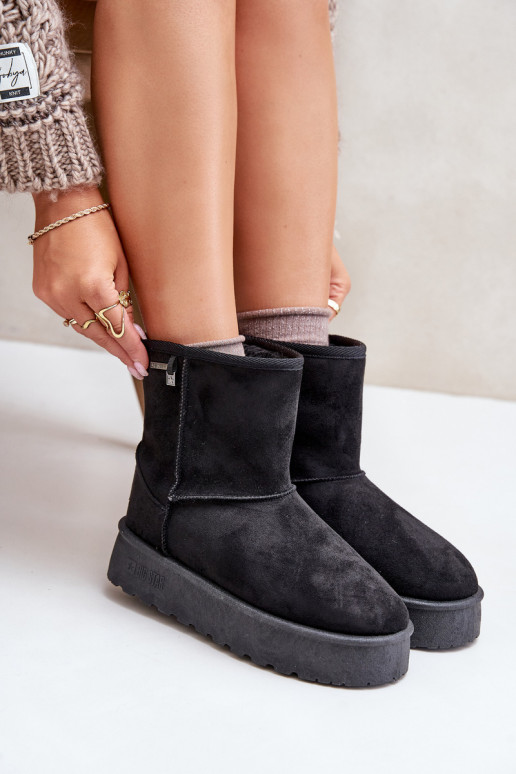 Alto Stivali da neve Femminile con una piattaforma Big Star OO274898 colore nero Alto Stivali da neve Femminile con una piattaforma Big Star OO274898 colore nero