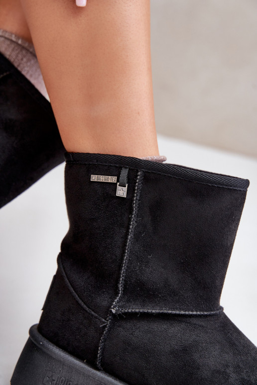 Alto Stivali da neve Femminile con una piattaforma Big Star OO274898 colore nero Alto Stivali da neve Femminile con una piattaforma Big Star OO274898 colore nero