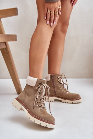 riscaldamento scarpe Stivali da donna Al Castello colore kaki Ferelia 2