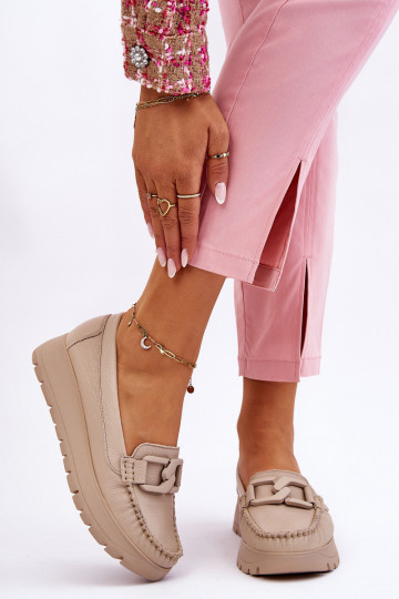 Mocassini con plateau e...