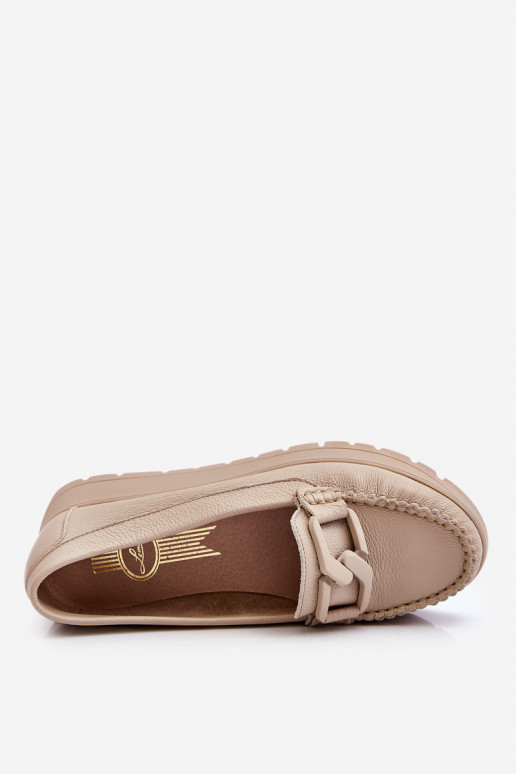 Mocassini con plateau e ornamenti in...