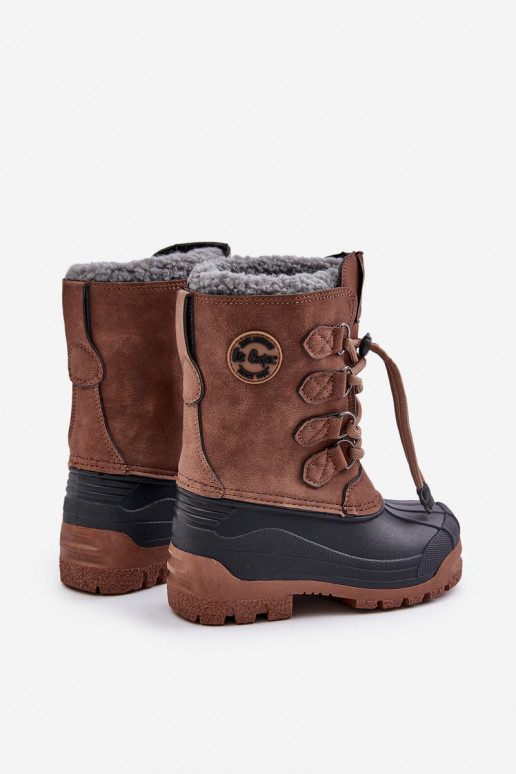 Alto Caldo Stivali da neve Infantile con chiusura a scatto Lee Cooper LCJ-24-44-2842K colore marrone