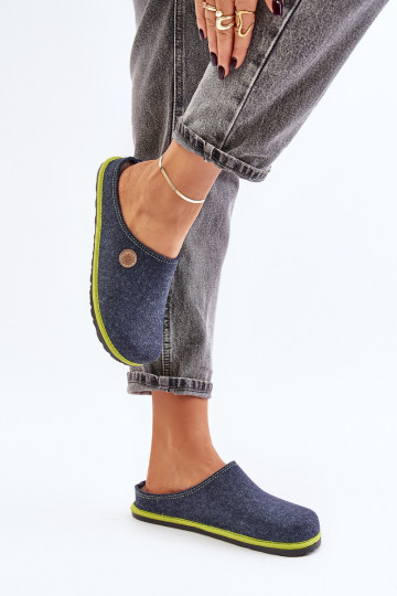 scarpe fatti in casa Femminile Pantofole Inblu CS000039 blu scuro