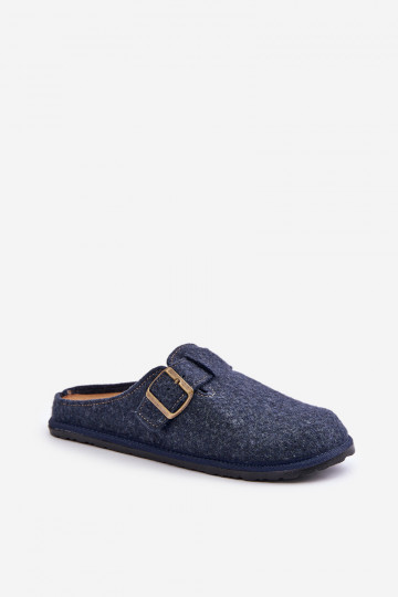 Pantofole comode per uomo con fibbie Inblu SI000019 blu scuro