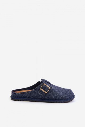 Pantofole comode da uomo con fibbie Inblu SI000019 blu scuro 2