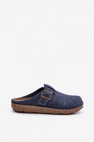 Pantofole da uomo con fibbie Inblu MT000012 blu scuro 2