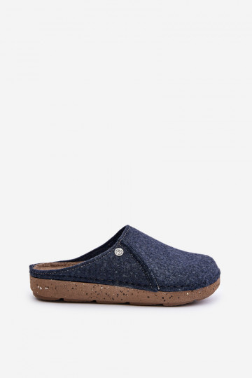 per uomo scarpe fatti in casa Pantofole Pantofole Inblu MT000011 blu scuro 2