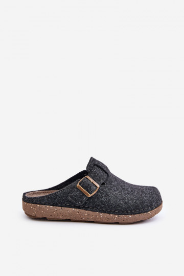 Pantofole da uomo con fibbie Pantofole preventive Inblu MT000012 grigio 2