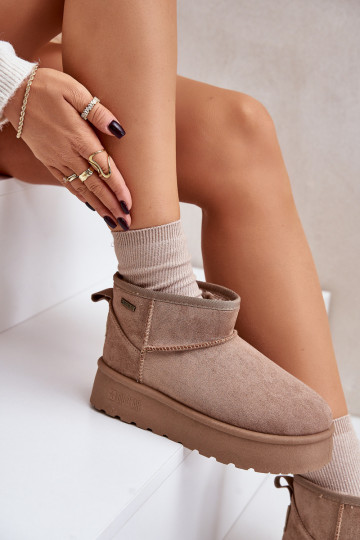 Basso Stivali da neve con una piattaforma Big Star OO274A100 beige