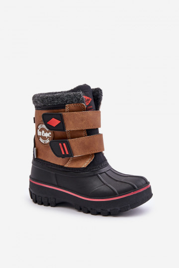 Stivali da neve per bambini con chiusura adesiva Lee Cooper LCJ-24-44-2864K marrone