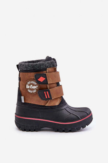 Stivali da neve per bambini con chiusura adesiva Lee Cooper LCJ-24-44-2864K marrone 2