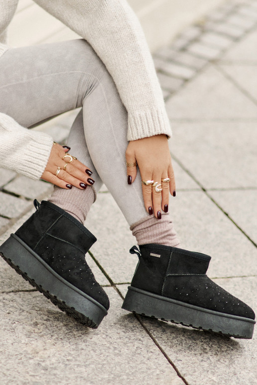 Stivali da neve Con decorazione con una piattaforma Big Star OO274A105 colore nero Stivali da neve Con decorazione con una piattaforma Big Star OO274A105 colore nero