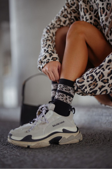 Calzini Femminile DAa Punteggiato Strisce colore nero