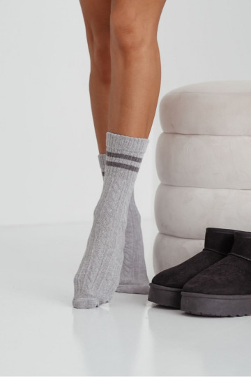 Calzini Femminile INarkocz con strisce colore grigio