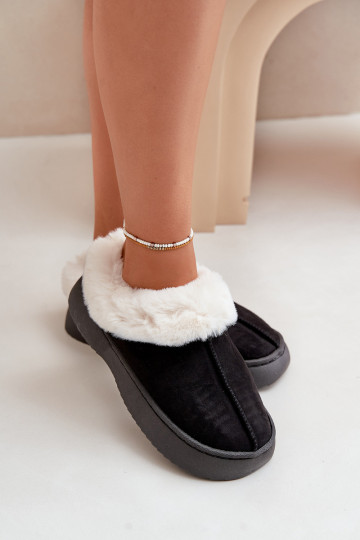 Pantofole Femminile con una pelliccia colore nero Zinntia 2