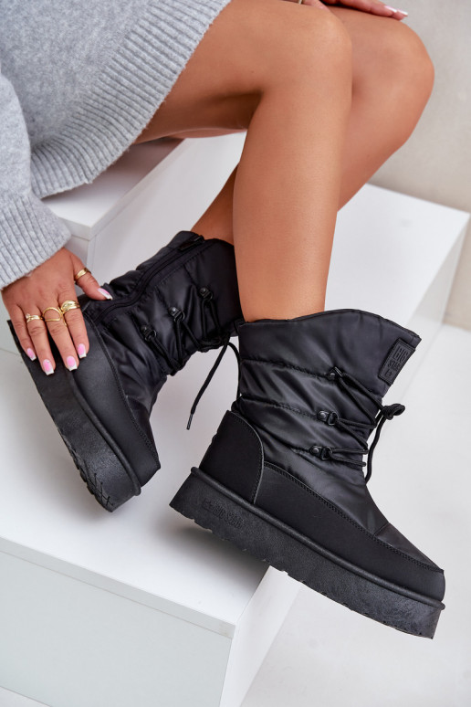 Stivali da neve con una piattaforma Al Castello Big Star OO274884 colore nero