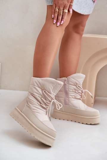 Stivali da neve con una piattaforma Al Castello Big Star OO274885 beige 2