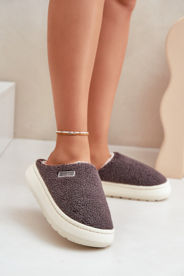 riscaldamento Pantofole Su una suola spessa Big Star MM274134 colore grigio