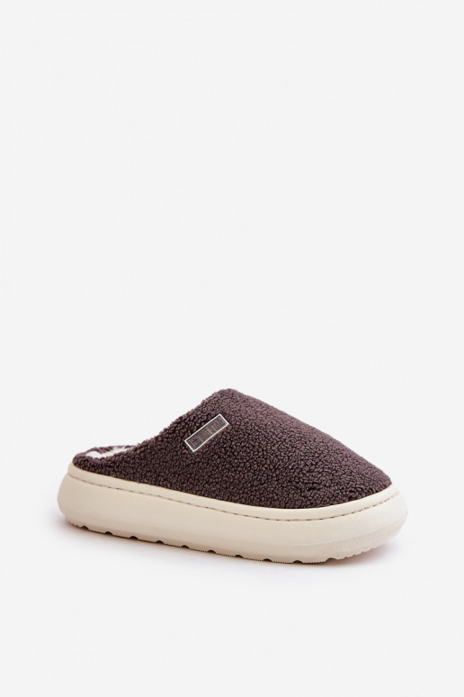 riscaldamento Pantofole Su una suola spessa Big Star MM274134 colore grigio riscaldamento Pantofole Su una suola spessa Big Star MM274134 colore grigio