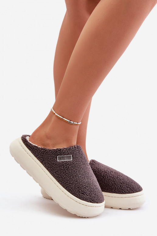 riscaldamento Pantofole Su una suola spessa Big Star MM274134 colore grigio riscaldamento Pantofole Su una suola spessa Big Star MM274134 colore grigio