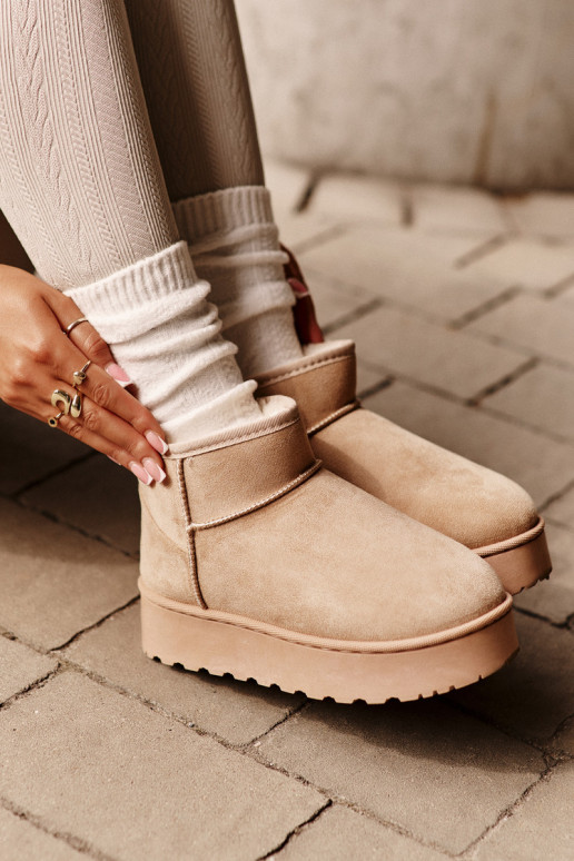 doposci da donna con plateau per scaldare con pelliccia interna colore beige Xamella doposci da donna con plateau per scaldare con pelliccia interna colore beige Xamella