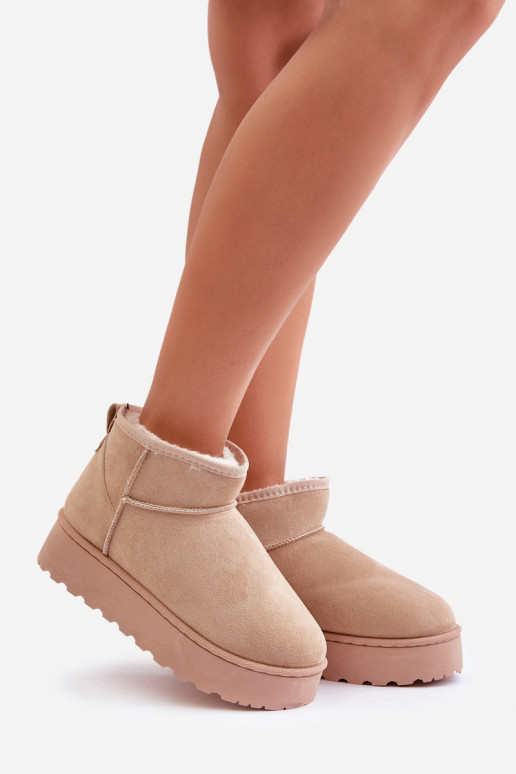 doposci da donna con plateau per scaldare con pelliccia interna colore beige Xamella doposci da donna con plateau per scaldare con pelliccia interna colore beige Xamella