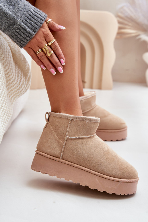 doposci da donna con plateau per scaldare con pelliccia interna colore beige Xamella doposci da donna con plateau per scaldare con pelliccia interna colore beige Xamella