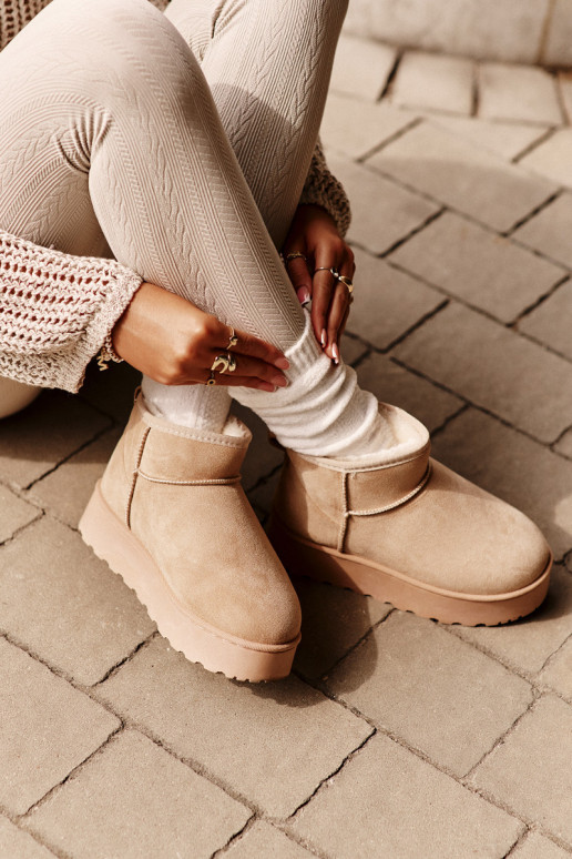doposci da donna con plateau per scaldare con pelliccia interna colore beige Xamella doposci da donna con plateau per scaldare con pelliccia interna colore beige Xamella