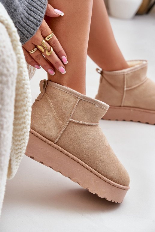 doposci da donna con plateau per scaldare con pelliccia interna colore beige Xamella doposci da donna con plateau per scaldare con pelliccia interna colore beige Xamella