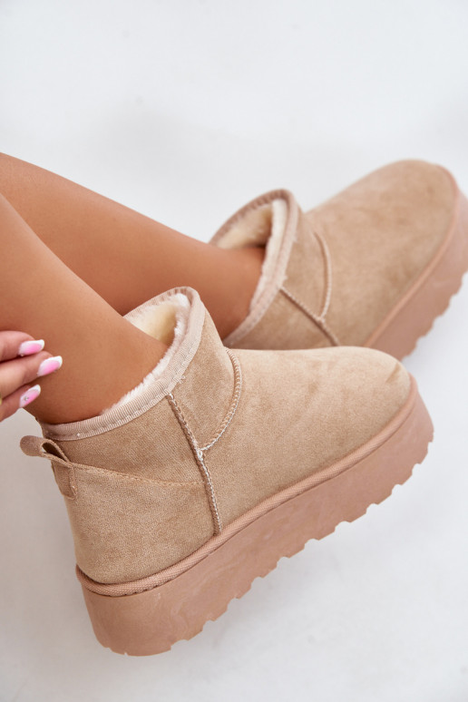 doposci da donna con plateau per scaldare con pelliccia interna colore beige Xamella doposci da donna con plateau per scaldare con pelliccia interna colore beige Xamella