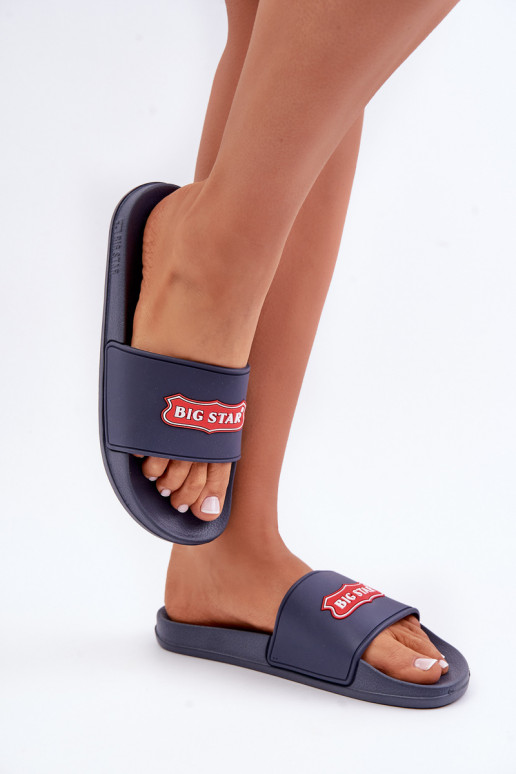 Pantofole da donna Big Star OO274039 blu scuro