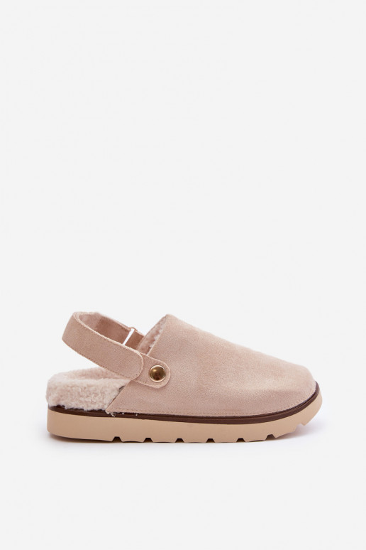 Pantofole Femminile con una piattaforma riscaldamento con pelliccia all interno Typu Baranek beige Sanilora Pantofole Femminile con una piattaforma riscaldamento con pelliccia all interno Typu Baranek beige Sanilora