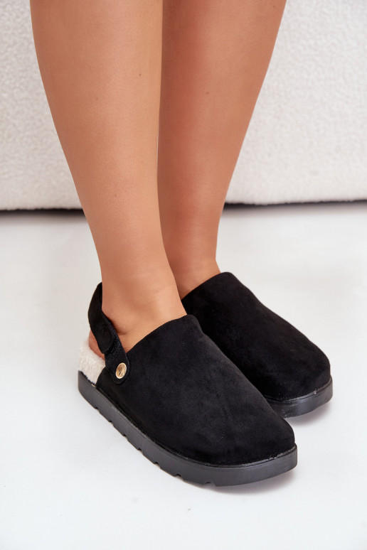 Pantofole Femminile con una piattaforma riscaldamento con pelliccia all interno Typu Baranek colore nero Sanilora Pantofole Femminile con una piattaforma riscaldamento con pelliccia all interno Typu Baranek colore nero Sanilora