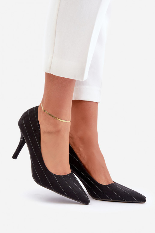 scarpe col tacco alto Femminile con strisce colore nero Tifidra  scarpe col tacco alto Femminile con strisce colore nero Tifidra