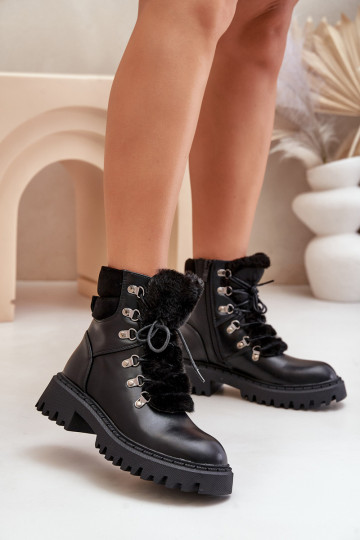 riscaldamento Stivali scarpe Al Castello in ecopelle colore nero INillatta