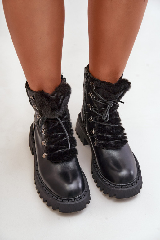 riscaldamento Stivali scarpe Al Castello in ecopelle colore nero INillatta