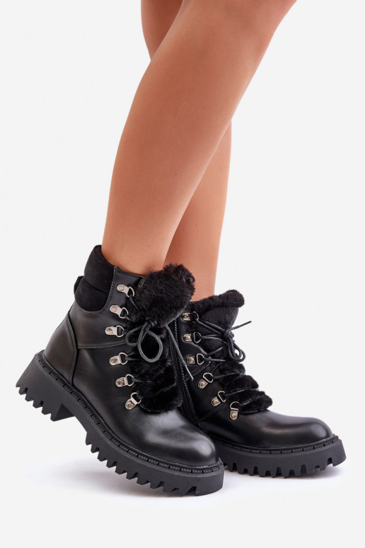 riscaldamento Stivali scarpe Al Castello in ecopelle colore nero INillatta