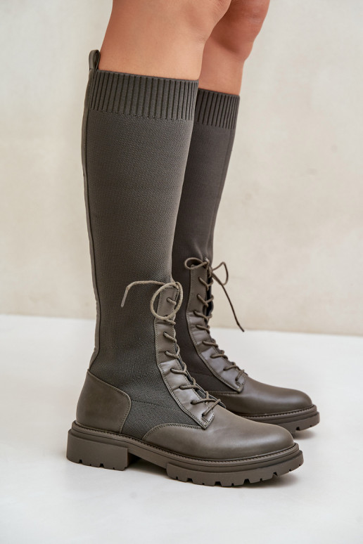 Un modello convincente stivali Ze SkarpetkoAą CholeAką colore kaki Iranel Un modello convincente stivali Ze SkarpetkoAą CholeAką colore kaki Iranel