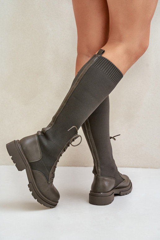 Un modello convincente stivali Ze SkarpetkoAą CholeAką colore kaki Iranel Un modello convincente stivali Ze SkarpetkoAą CholeAką colore kaki Iranel