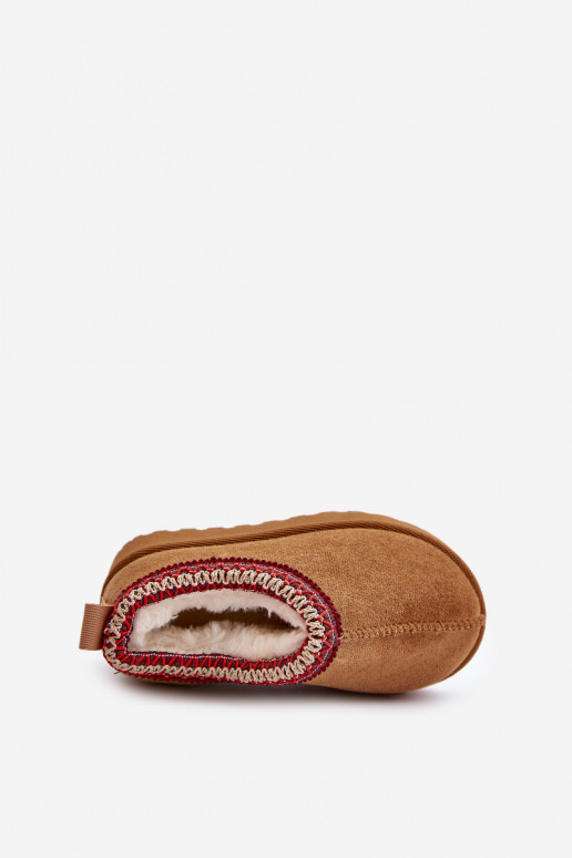 Stivali da neve per bambini con plateau, isolati con pelliccia interna in marrone Vilabria Stivali da neve per bambini con plateau, isolati con pelliccia interna in marrone Vilabria