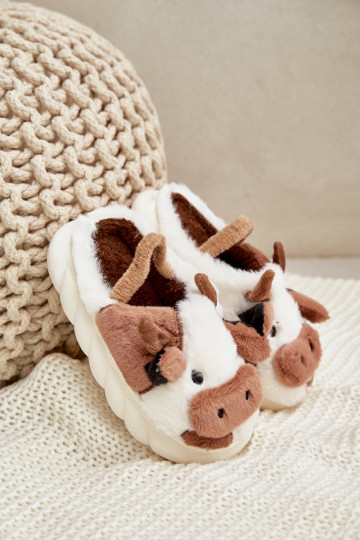 Infantile con una pelliccia Pantofole Con un tema KroAy colore marrone Tamorrin 2