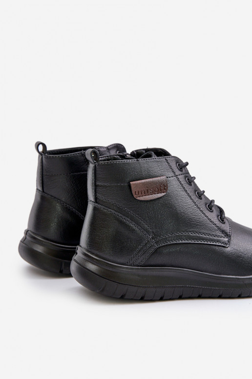 Stivali per uomo riscaldamento Al Castello con lacci colore nero Hlimena