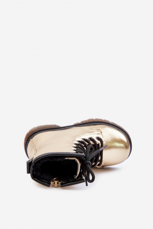 riscaldamento Stivali Infantile con effetto vernice Al Castello colore dorato Novita riscaldamento Stivali Infantile con effetto vernice Al Castello colore dorato Novita