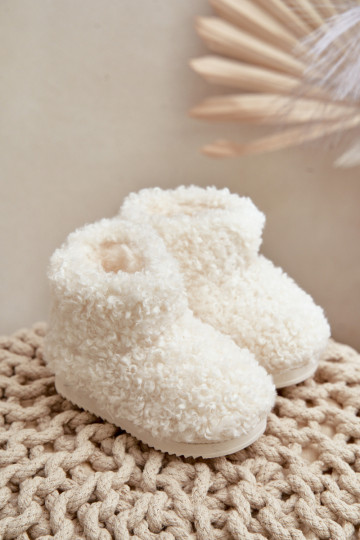 Stivali Stivali da neve Infantile con una pelliccia Typu Baranek colore avorio Mevael 2