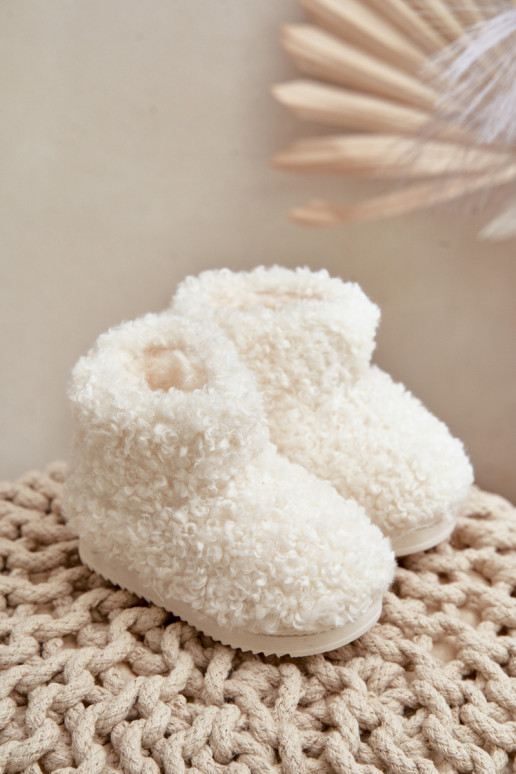 Stivali Stivali da neve Infantile con una pelliccia Typu Baranek colore avorio Mevael