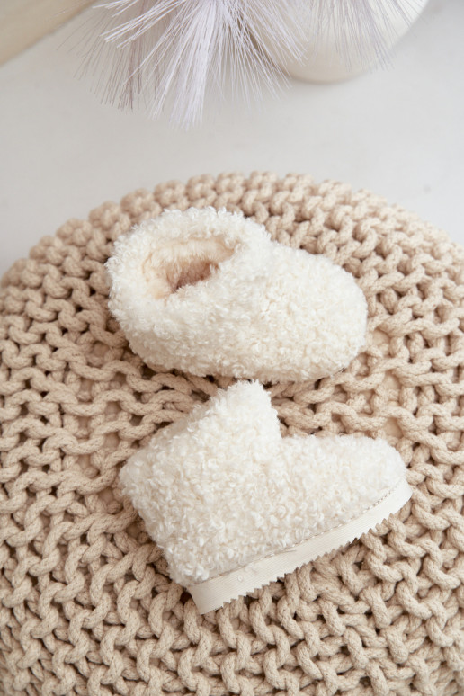 Stivali Stivali da neve Infantile con una pelliccia Typu Baranek colore avorio Mevael