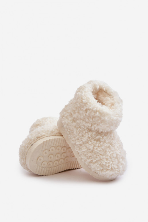 Stivali Stivali da neve Infantile con una pelliccia Typu Baranek colore avorio Mevael