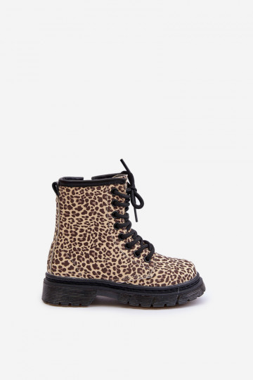 riscaldamento Stivali Infantile con motivi di pelliccia di leopardo beige Nelanna 2