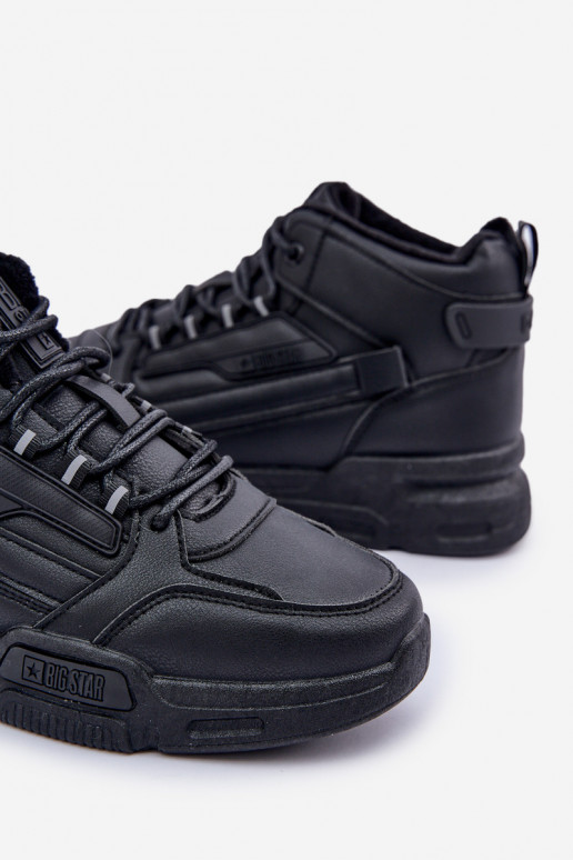 Scarpe modello sneakers per uomo riscaldamento Big Star OO174587 HI-POLLY SYSTEM colore nero Scarpe modello sneakers per uomo riscaldamento Big Star OO174587 HI-POLLY SYSTEM colore nero